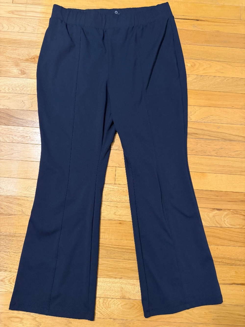 T by Talbots Navy Blue Flare Activewear Pants Women's size XLp